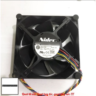 FAN008 quạt fan nidec 0.55A 12v 9cm tem đen