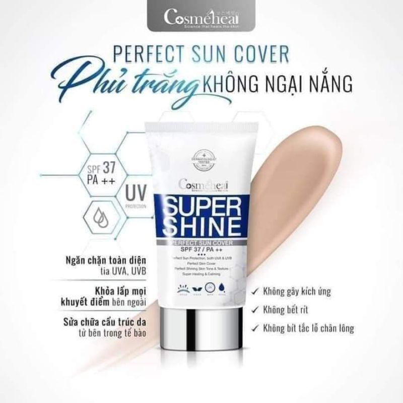 Kem chống nắng lên tone căng bóng mềm mượt cosmeheal