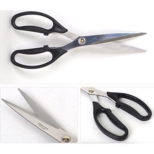 Kéo cắt thịt nướng Lock&amp;Lock Two Handle Bulgogi Scissors F00096 25cm Màu đen