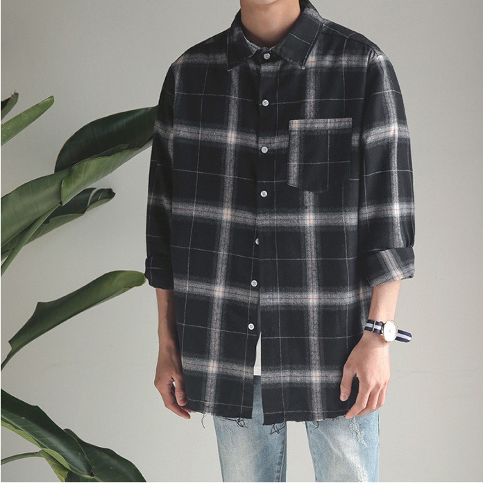Áo sơ mi nam kẻ caro Hàn Quốc - KB06 | BigBuy360 - bigbuy360.vn