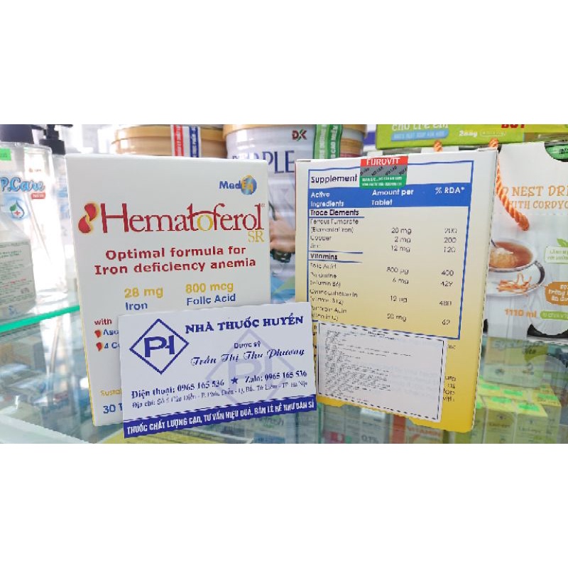 Viên sắt HEMATOFEROL SR hỗ trợ bổ sung sắt, acid folic,.. cho cơ thể
