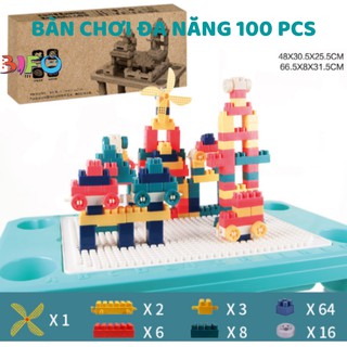 Bàn chơi xếp hình đa năng cao cấp, bộ đồ chơi 100 - 300 chi tiết Learn Building Blocks (Bàn xây dựng đa năng)