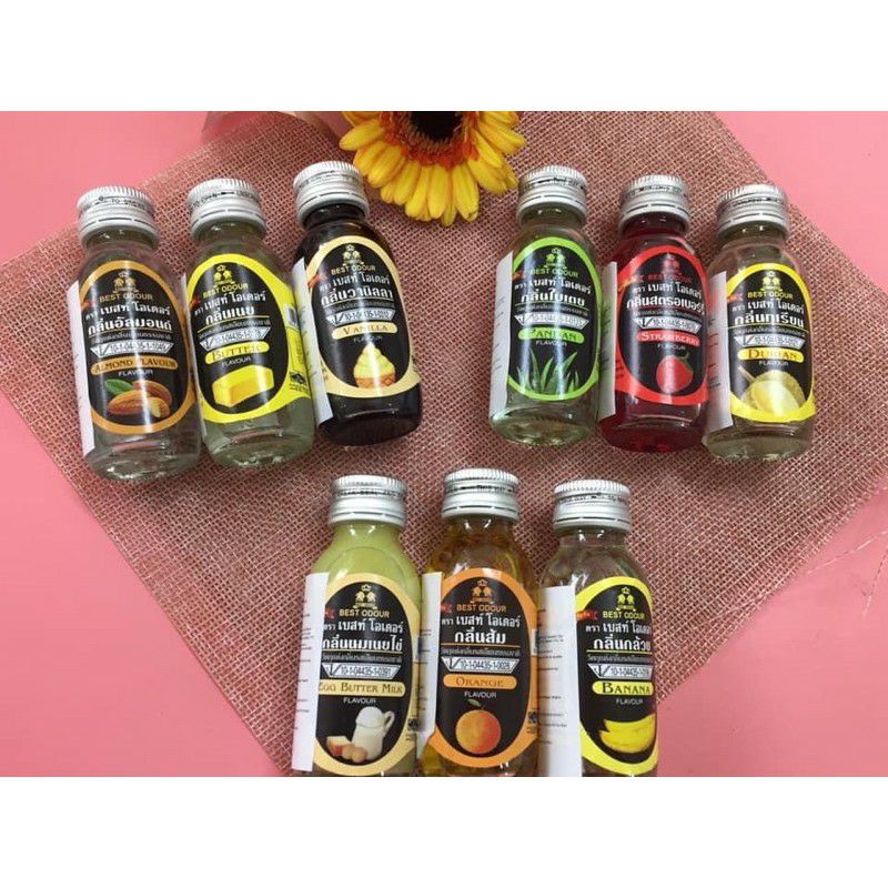Hương Vani/ Lá Dứa/ Cam/ Chuối/ Dâu/ Sầu Riêng/ Việt quất/ Cafe/ Nhài/ Bơ/ Bơ trứng sữa BEST ODOUR