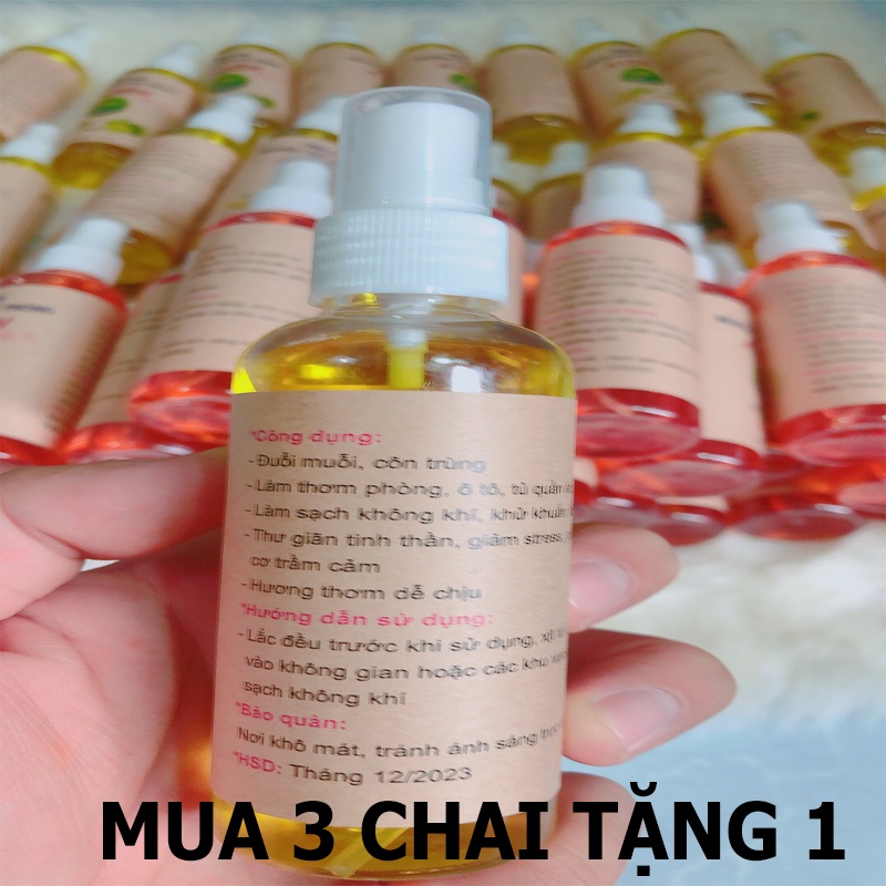 [Hiệu quả 100%] Tinh dầu xịt phòng nguyên chất 100ml khử mùi, sát khuẩn, đuổi muỗi xua đuổi côn trùng