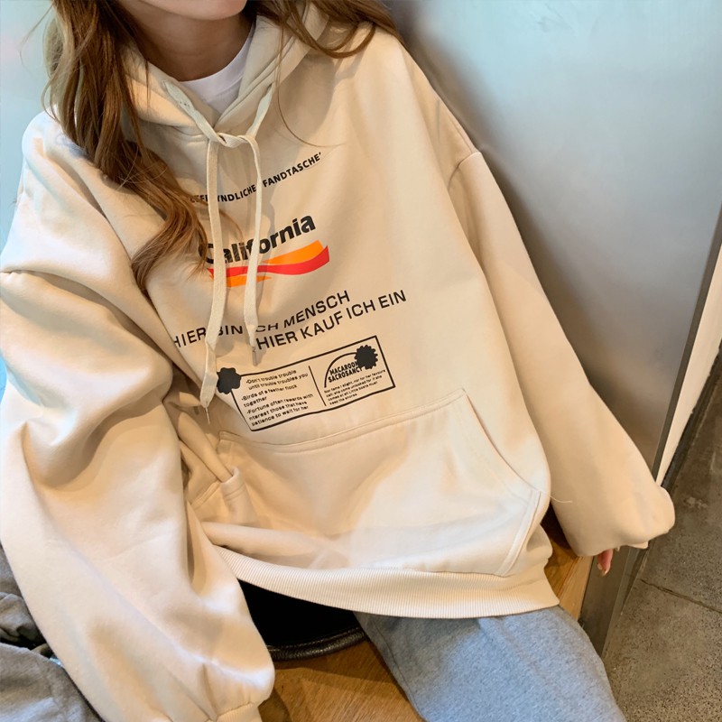 [Mã FATHANG5 giảm 10K đơn 50K] Áo Hoodie Ulzzang Nữ Dáng Tay Rộng Phong Cách Hàn Quốc - Liti shop