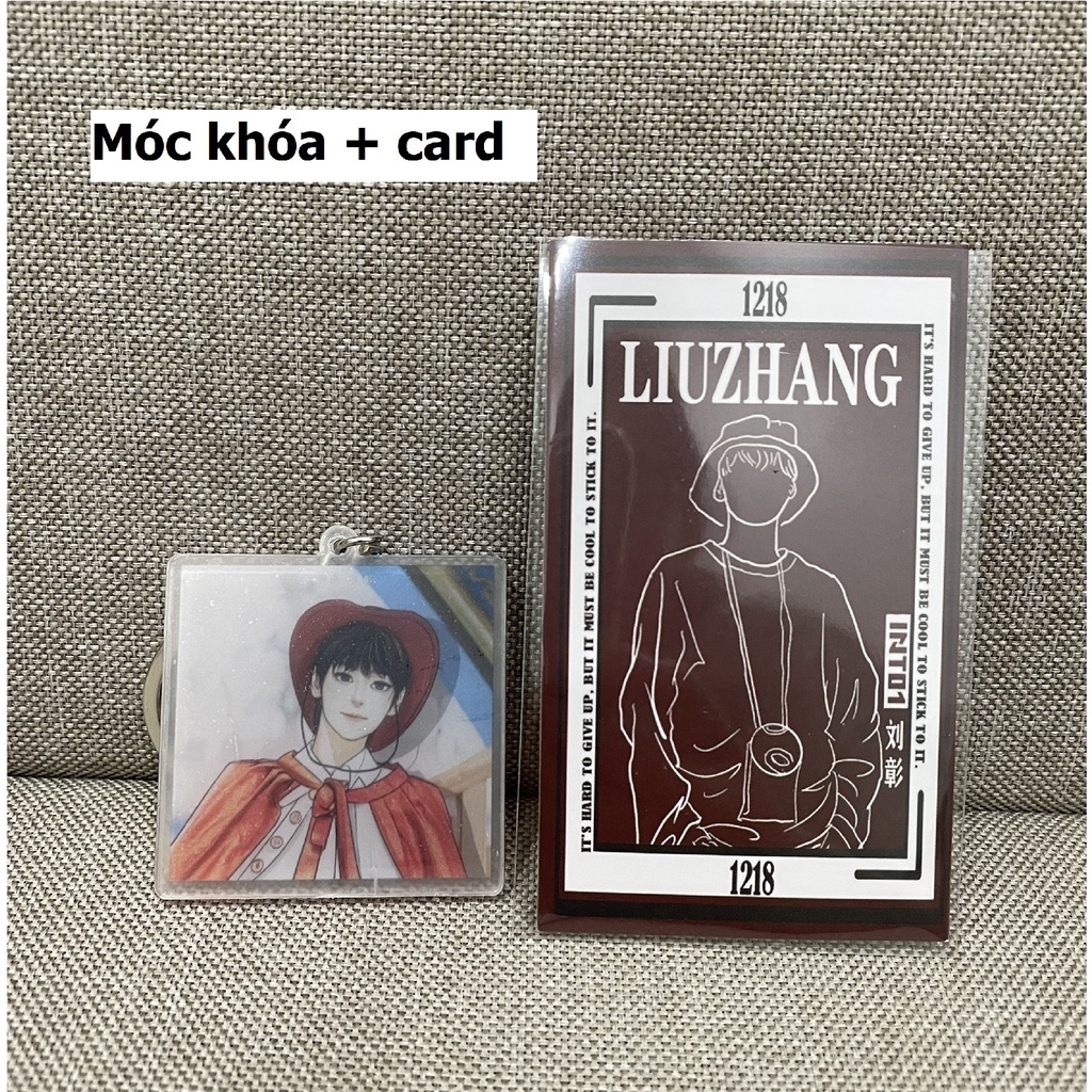 Móc khóa AK Lưu Chương nhóm INTO1 tặng kèm card