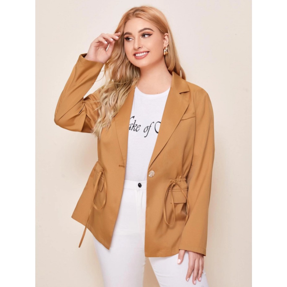 [BIGSIZE] ÁO KHOÁC VEST BLAZER MÀU VÀNG TRƠN THANH LỊCH 70-110KG - AK97 | BigBuy360 - bigbuy360.vn
