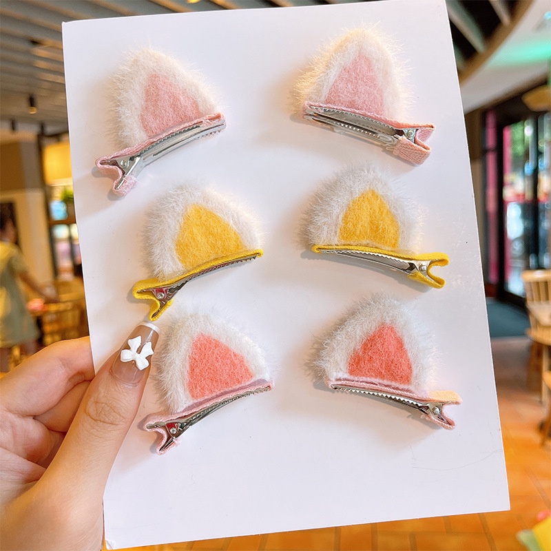 Set 2 Kẹp Tóc Tai Mèo Dễ Thương Cho Bé Gái