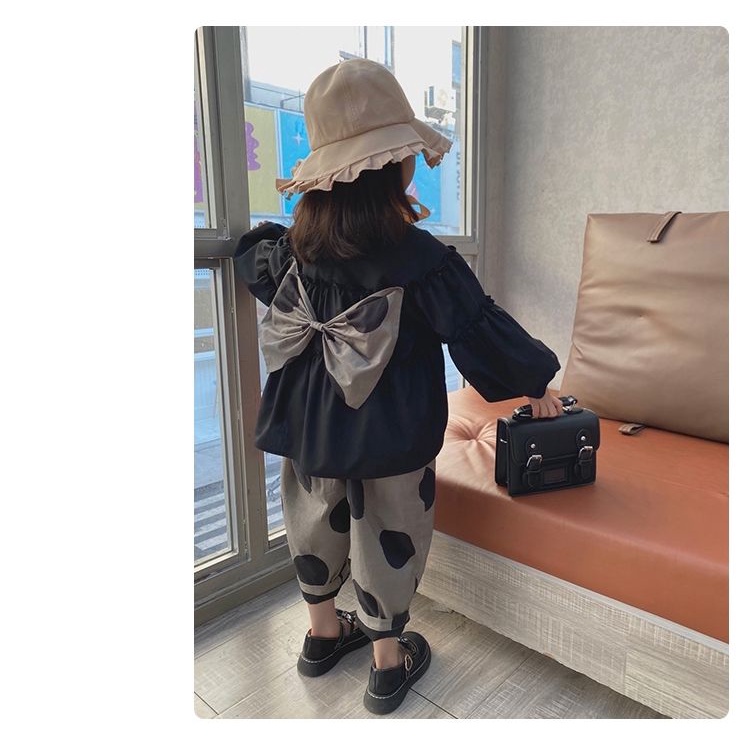 Set Áo Tay Phồng Kèm Quần Thời Trang Cho Bé Gái 1-8 Tuổi