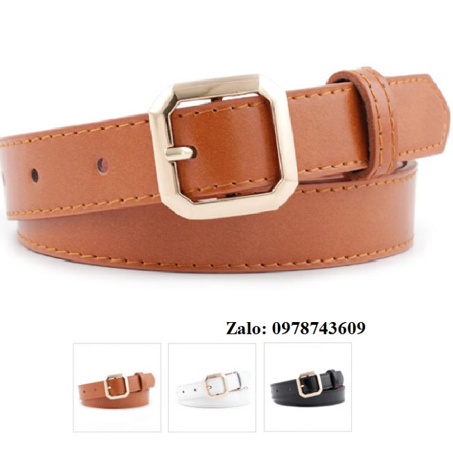 Thắt lưng vuông mặt vàng mẫu mới 2020