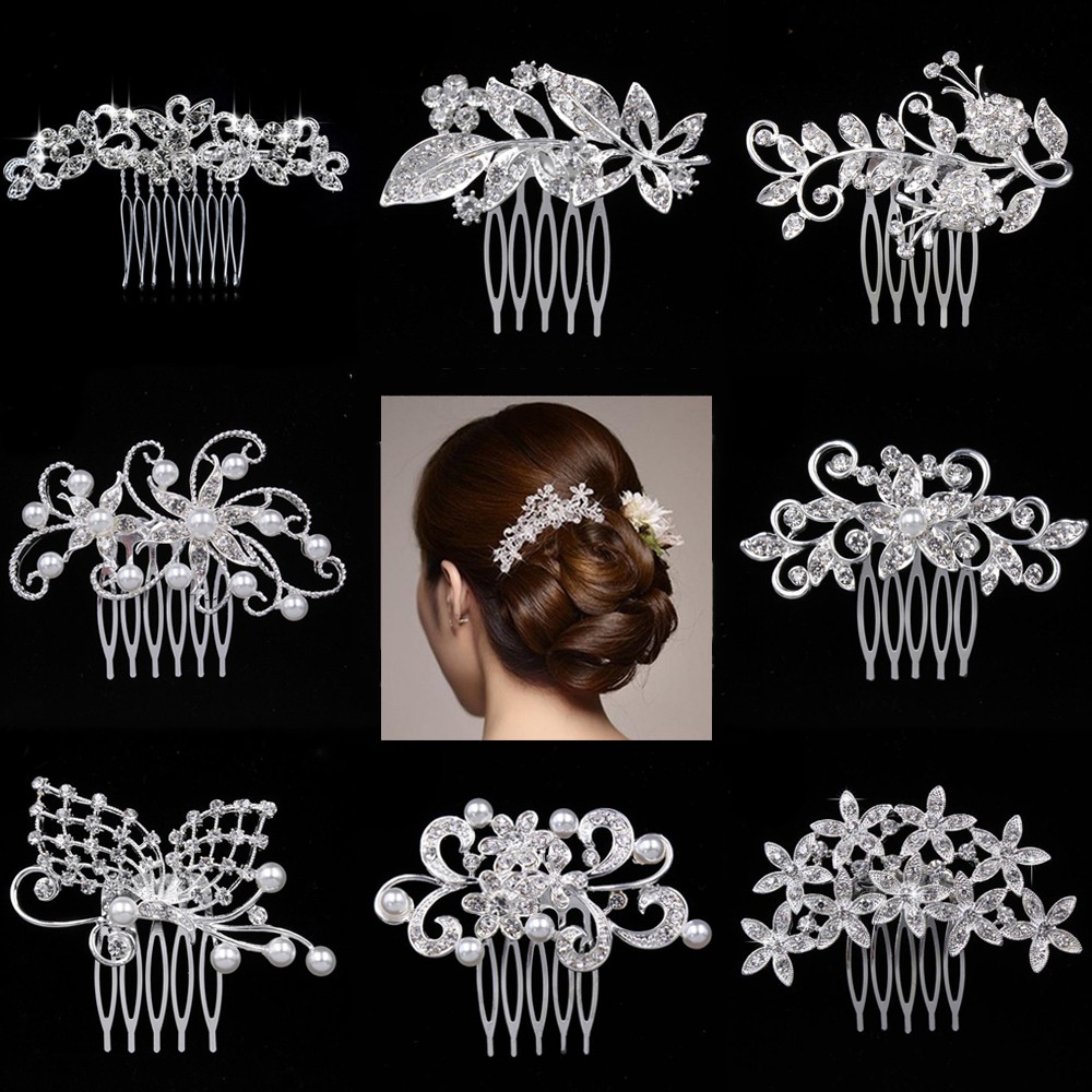 Lược Cài Tóc Cô Dâu Hình Chiếc Lá Thời Trang|Cài Tóc Hình Hoa Cho Cô Dâu Ngày Cưới