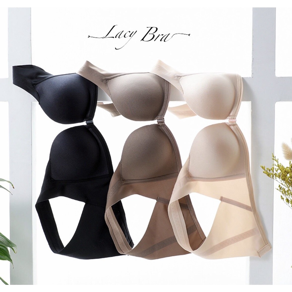 [Tặng Quà Dây Buộc Tóc] Áo Lót Đúc Su Không Gọng Khuy Cài Trước Nâng Ngực Lacy Bra - AL31 | BigBuy360 - bigbuy360.vn