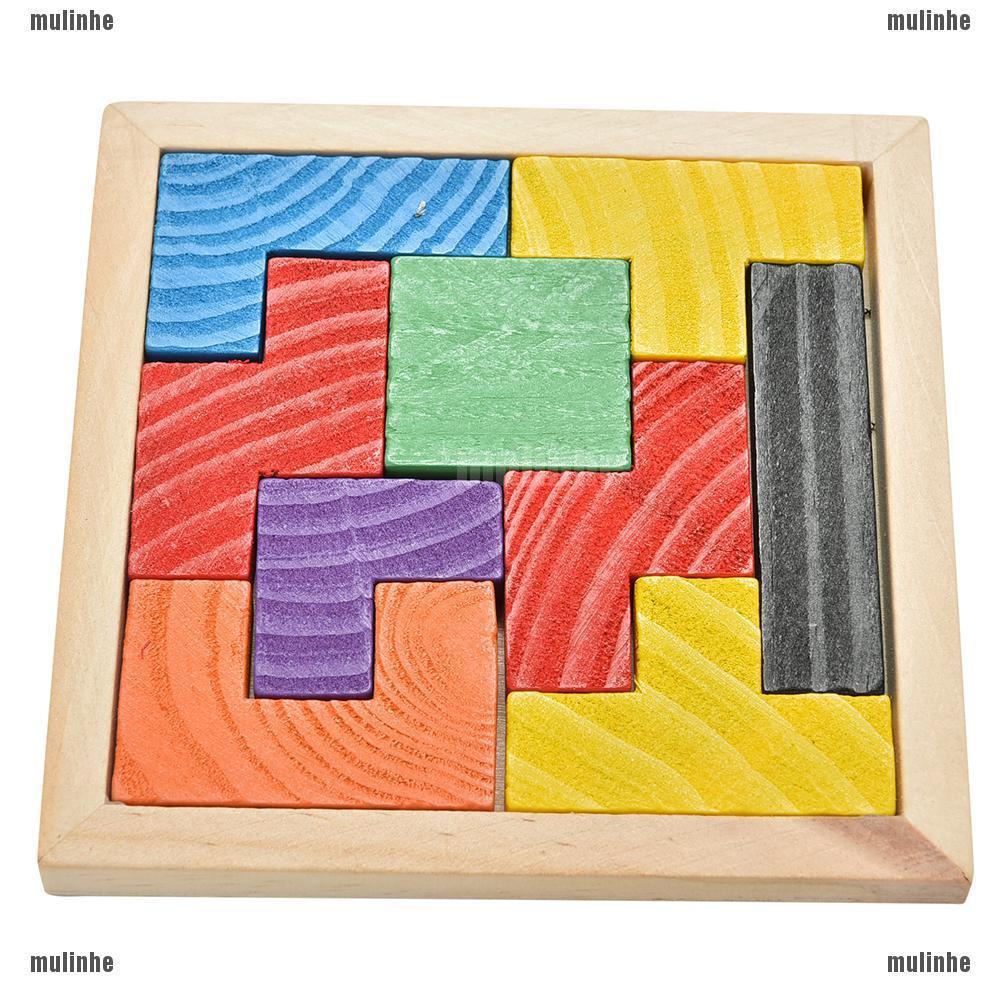 Mul❤ 1 Bộ Lắp Ghép Tangram Bằng Gỗ