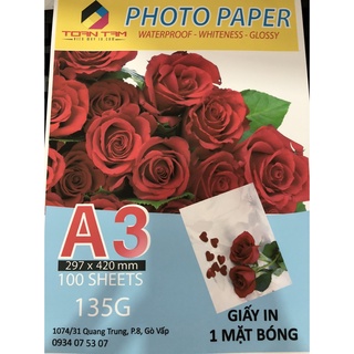 Giấy in ảnh a3 1 mặt bóng 135g