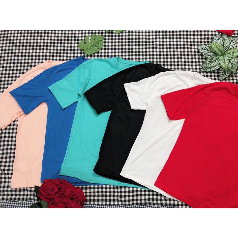 [ xả kho ] HS Áo thun trơn thụng nhiều màu
