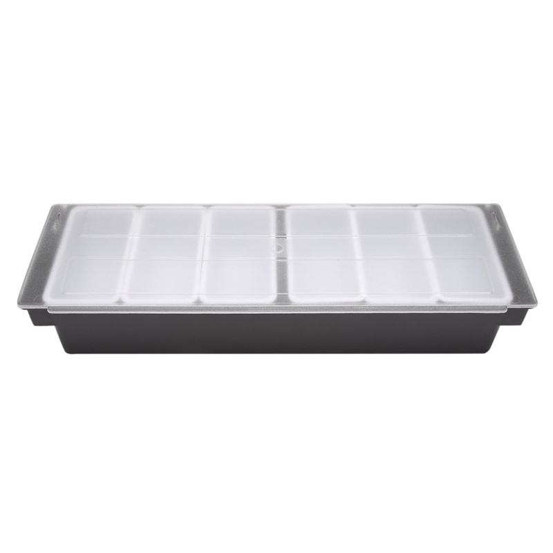 Gia vị làm mát bằng đá Hộp đựng phục vụ Trang trí ướp lạnh Khay Bar Caddy cho công việc tại nhà hoặc nhà hàng Hộp gia vị sáu lưới