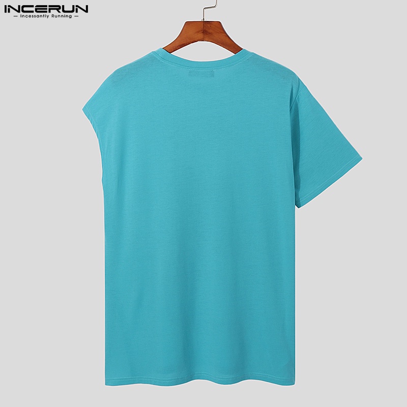 Áo sát nách Incerun tay siêu ngắn dáng rộng in hình độc lạ phong cách sành điệu cho nam