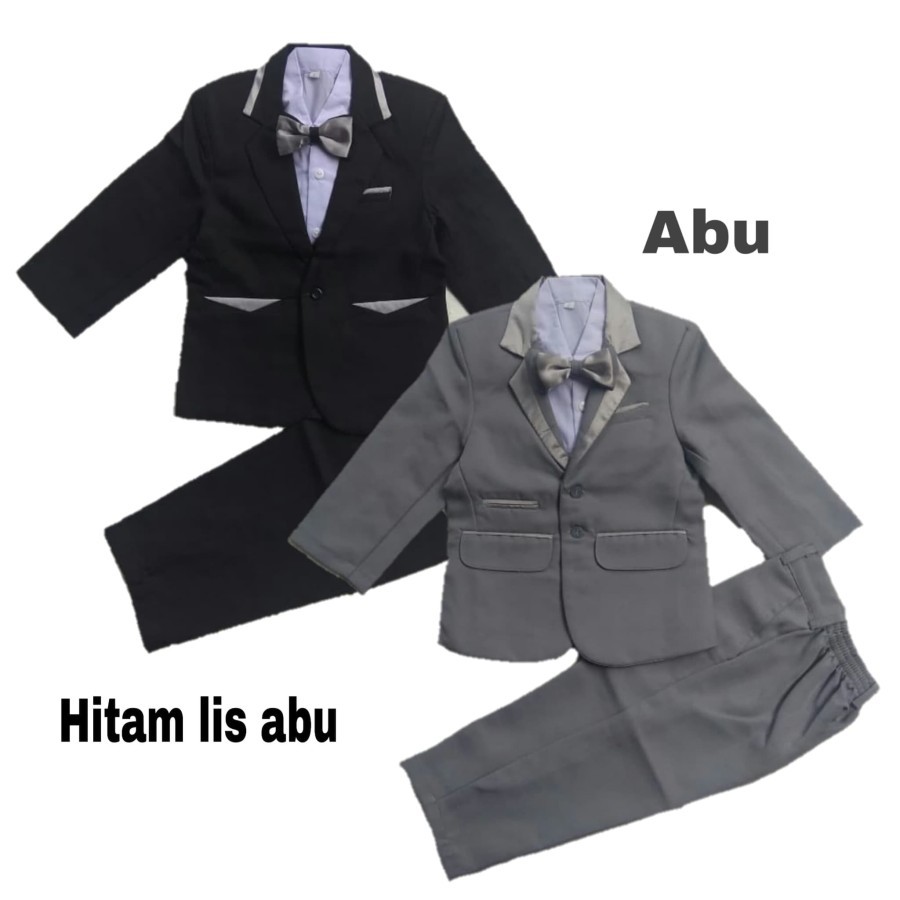 Bộ Đồ Vest Màu Xám Thời Trang Cho Bé Từ 1-10 Tuổi Sz 1