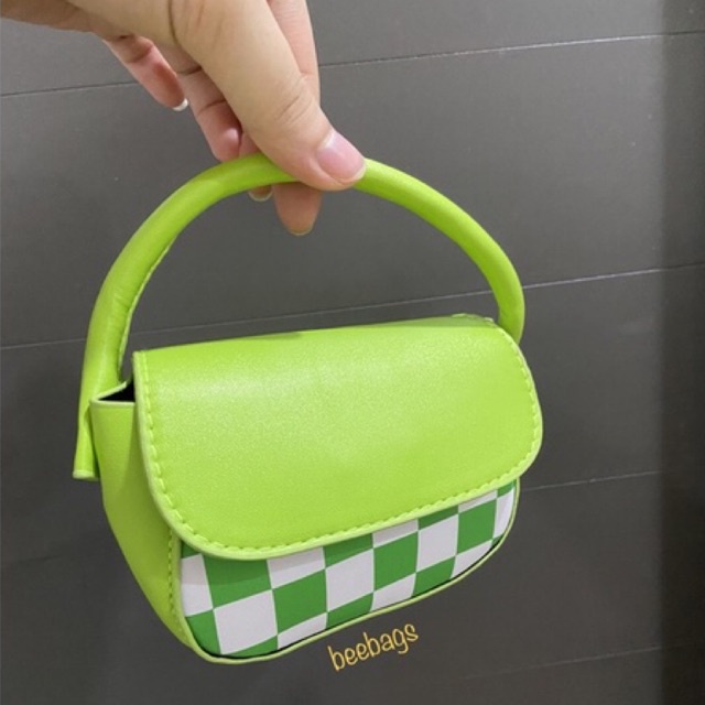 Túi Mini Cầm Tay Họa Tiết Caro Có Dây Đeo Chéo Cá Tính Dễ Phối Đồ | TX41 | Túi Nữ Mini Xinh Đựng Vừa Son Đi Chơi, Cafe