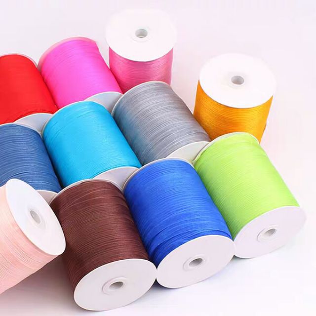 Full cuộn 500 met RUY BĂNG VOAN LƯỚI size 1cm làm TRANH THÊU BỜM TÓC NƠ KẸP TÓC CHO BÉ