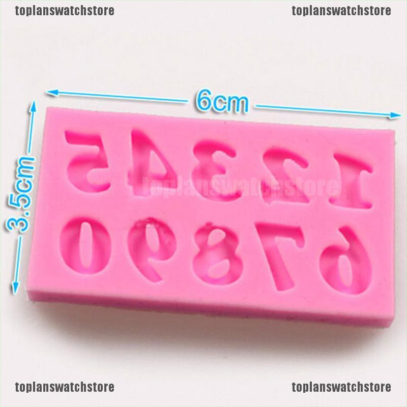 Khuôn Silicone Tạo Hình Số 3D Làm Bánh DIY