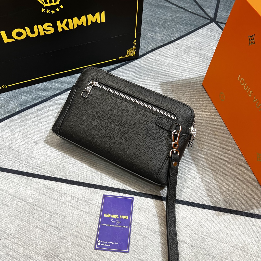 Clutch - Ví cầm tay nam nữ Da bò cao cấp hàng hiệu LV - VCT106
