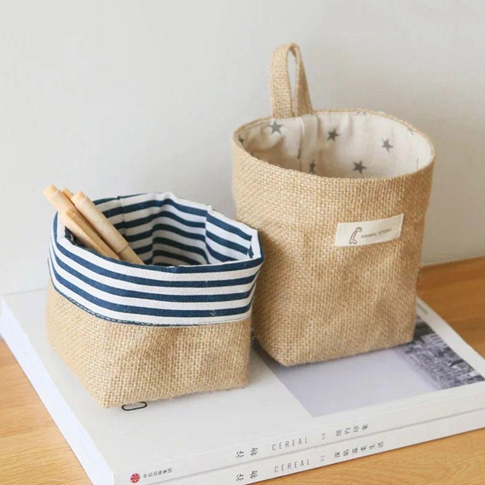 Túi Vải Lanh Cotton Đựng Đồ Treo Bàn Tiện Lợi