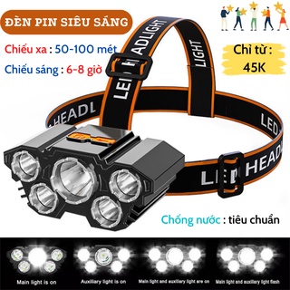Đèn Pin Đội Đầu, Đèn Pin Siêu Sáng Chống Nước Có Dây Đeo Đầu Tiện Lợi ATILA SHOP