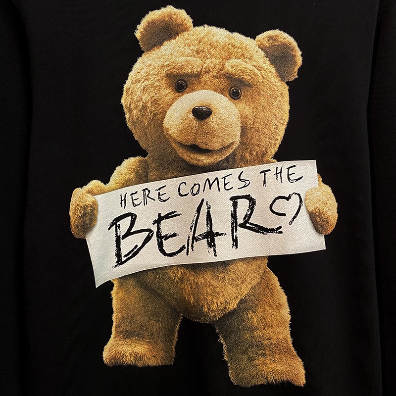 Áo Nỉ Cổ Tròn SWITER BEAR In 5D Siêu Nét Fom Rộng Dáng Thụng Phong Cách Trẻ Trung