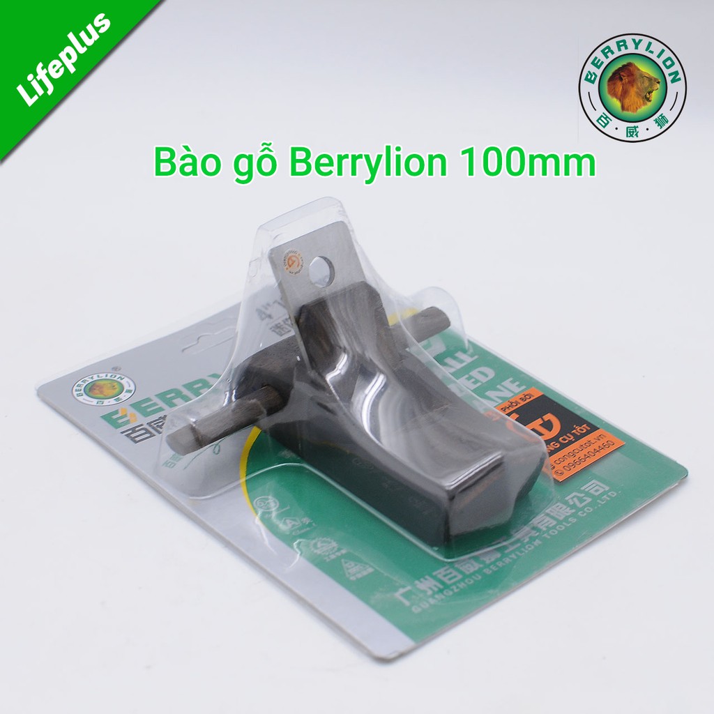 Bào gỗ Berrylion 100mm lưỡi thép gió