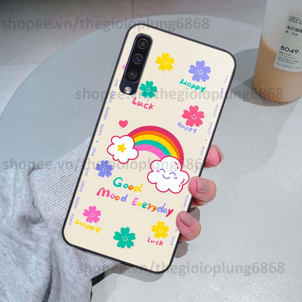 Ốp Samsung A30s / A50 / A50s / A70 in hình cầu vồng happy smile thỏ cute siêu xinh siêu đáng yêu