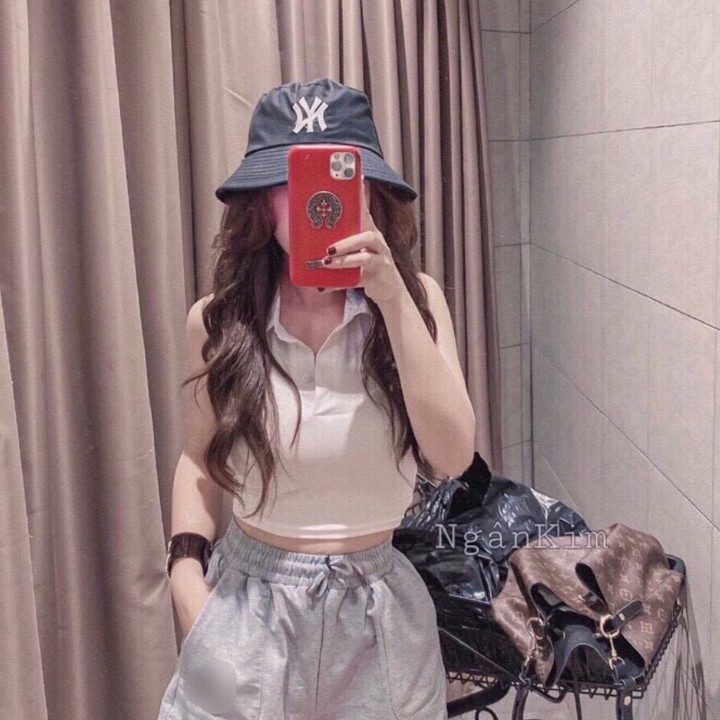 [Mã FASHIONT4WA2 giảm 10K đơn 50K] Áo Ba Lỗ Croptop Chất Porip Cổ Bẻ Thời Trang Siêu Xinh (hàng có sẵn) | BigBuy360 - bigbuy360.vn