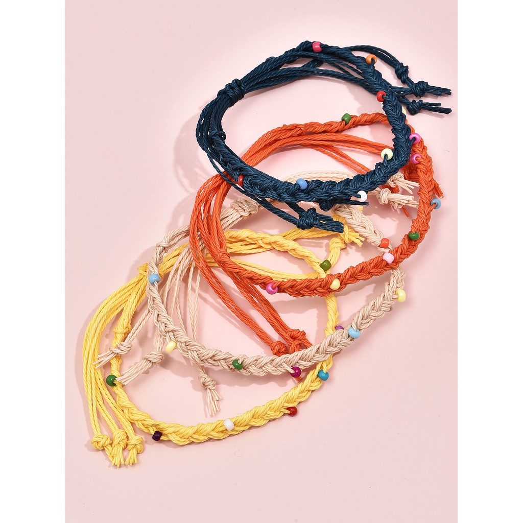 Set 4 vòng đeo tay thời trang kiểu vintage cho nữ