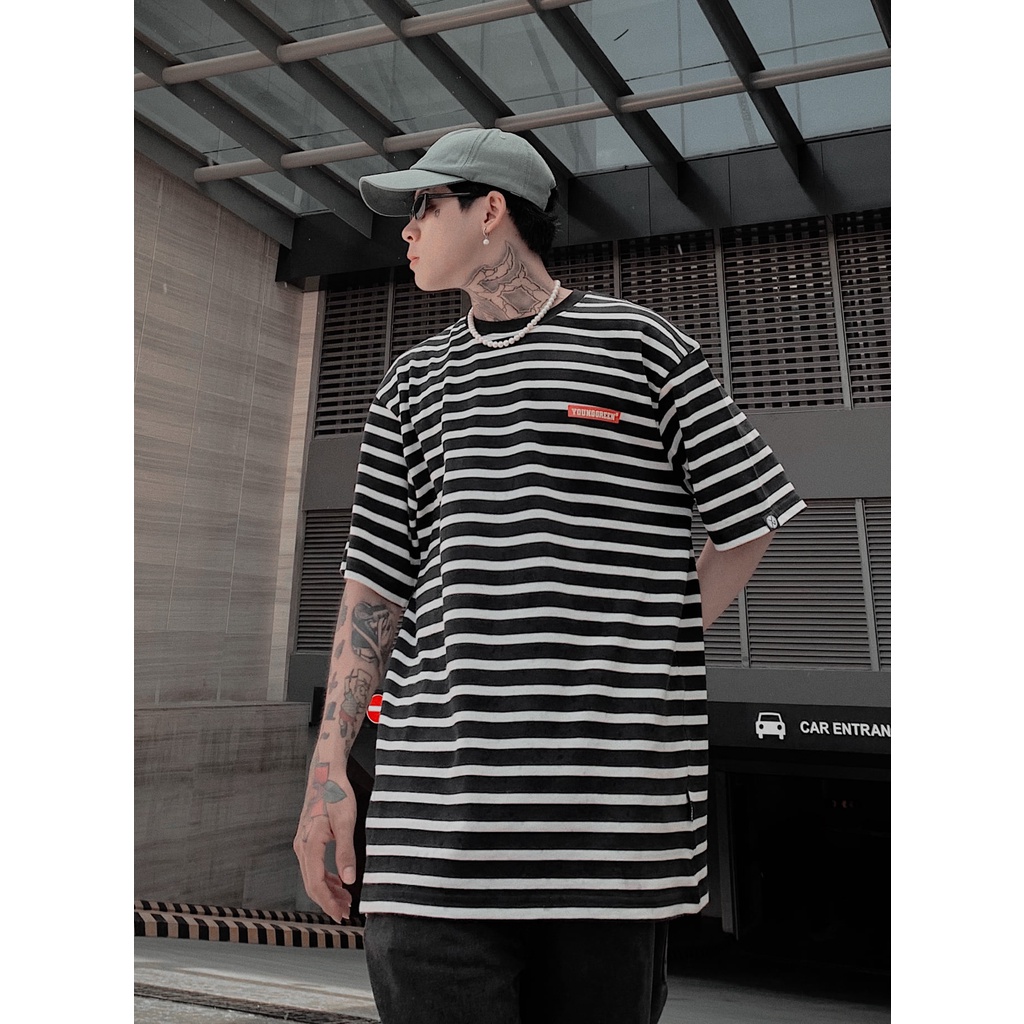 Áo Thun Sọc BASIC STRIPED - YOUNG GREEN