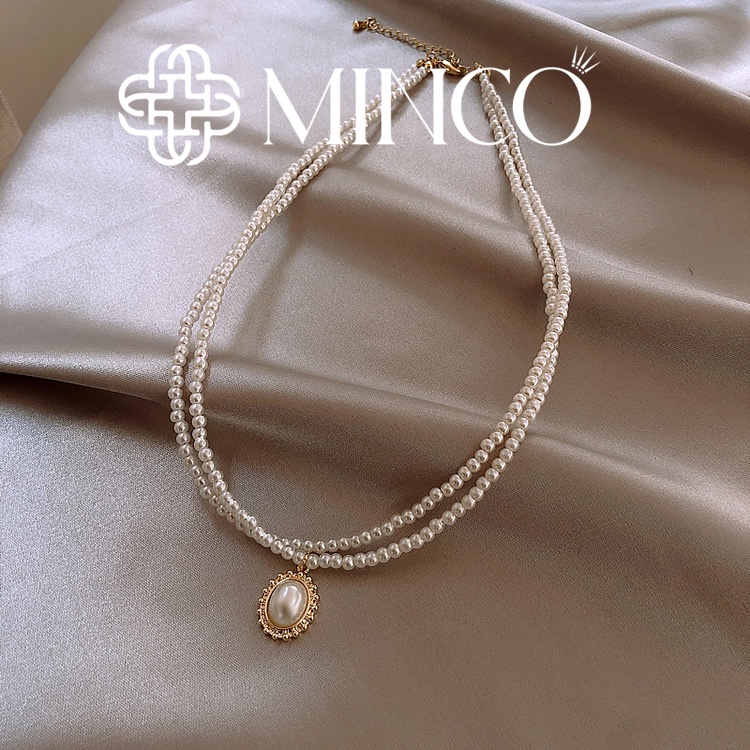 Dây chuyền nữ ngọc trai nhân tạo Minco Accessories phong cách sang chảnh DT138