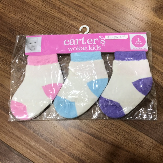 Tất carter’s 0-12m (set 3 đôi)