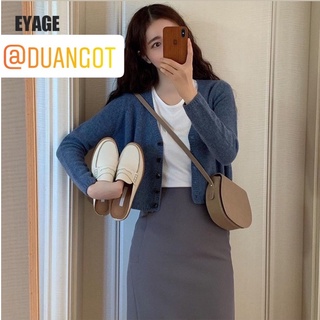 (ORDER-sẵn chân váy) Set MORAN áo cardigan len+ Chân váy bút chì style vintage mùa thu đông nhẹ nhàng Hàn Quốc