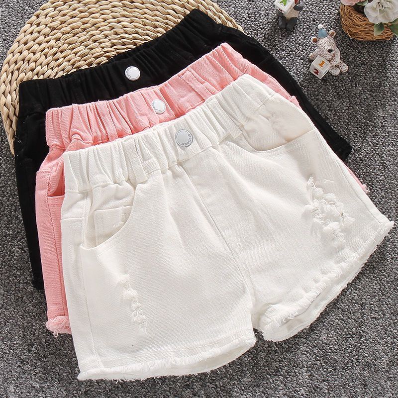 Quần Short Denim Mỏng Dáng Rộng Phong Cách Mới 2022 Cho Bé Gái