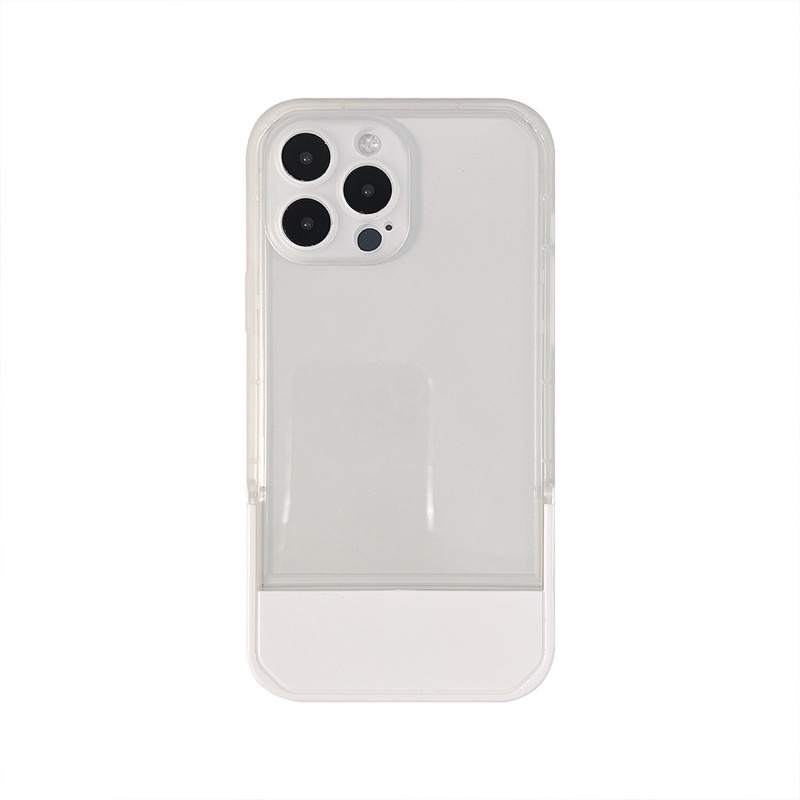 (SIÊU RẺ) Ốp lưng iphone có thanh đỡ trơn 3 màu đen trắng hồng 7plus/8/8plus/x/xr/xs/11/12/13/pro/max/plus/promax