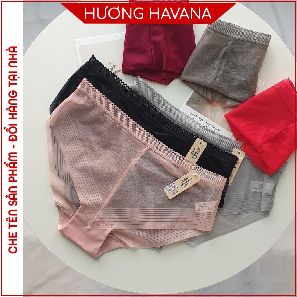  Quần lót nữ voan tuyết gân tăm Vintage - quần chip nữ đẹp Havana FLQ118