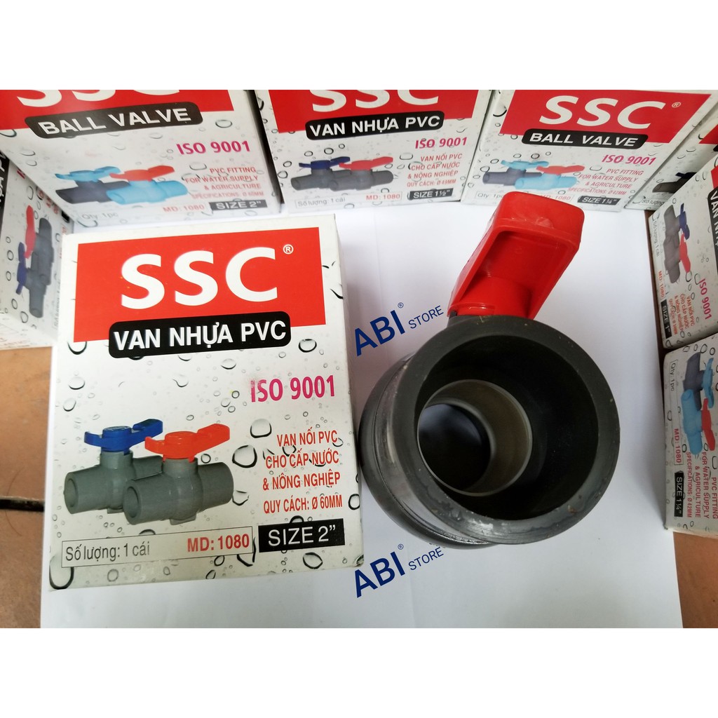 Van nhựa SSC 60 chính hãng, Van nhựa PVC khóa nước cao cấp
