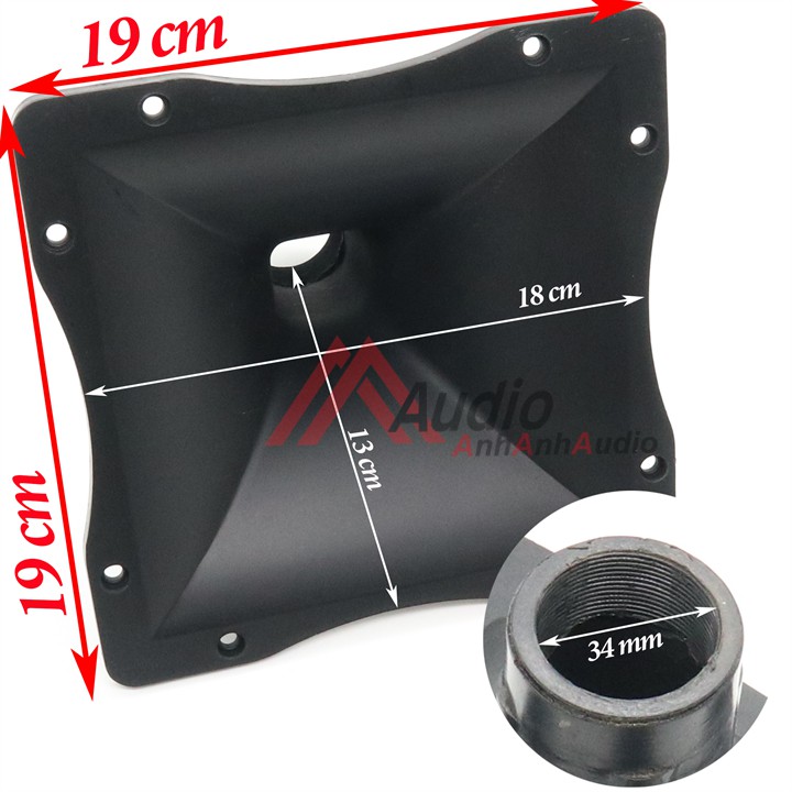 Họng Loa Treble 350, 450, Phểu Loa 19 x 19 mặt hoả tiễn