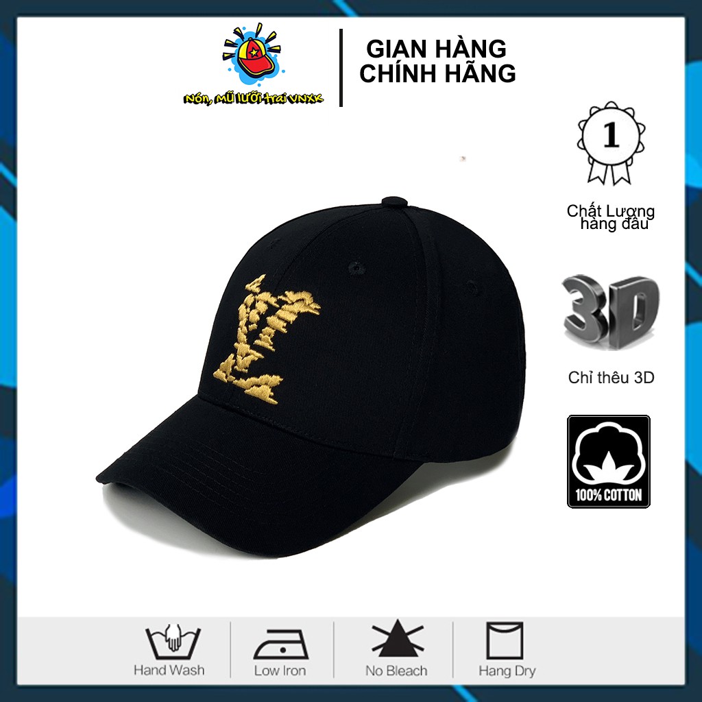 Nón LV mây Đen - Mũ lưỡi trai LV mây Đen - freesize - full hộp - Hàng VNXK cức chất