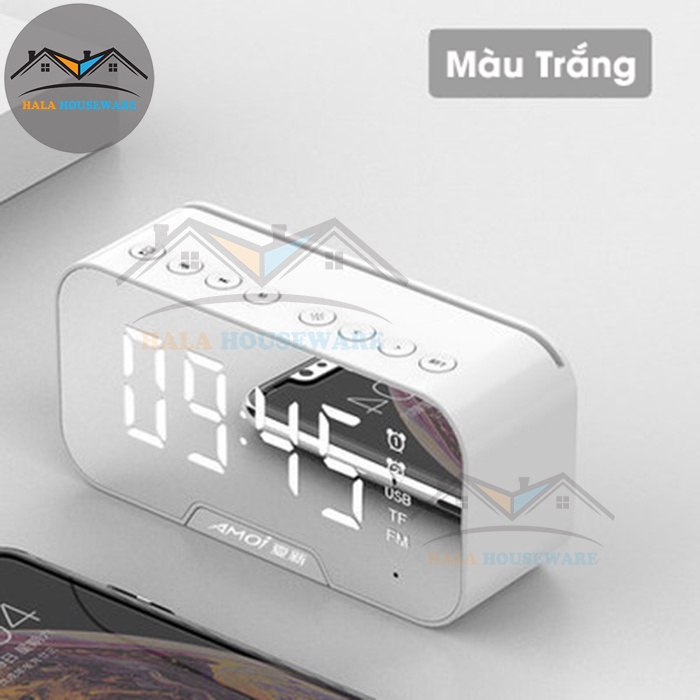 Loa Bluetooth Mini G5 Cao Cấp, Kiêm Đồng Hồ Báo Thức ,Radio FM, Màn Hình Tráng Gương Hiển Thị LED Siêu Sáng