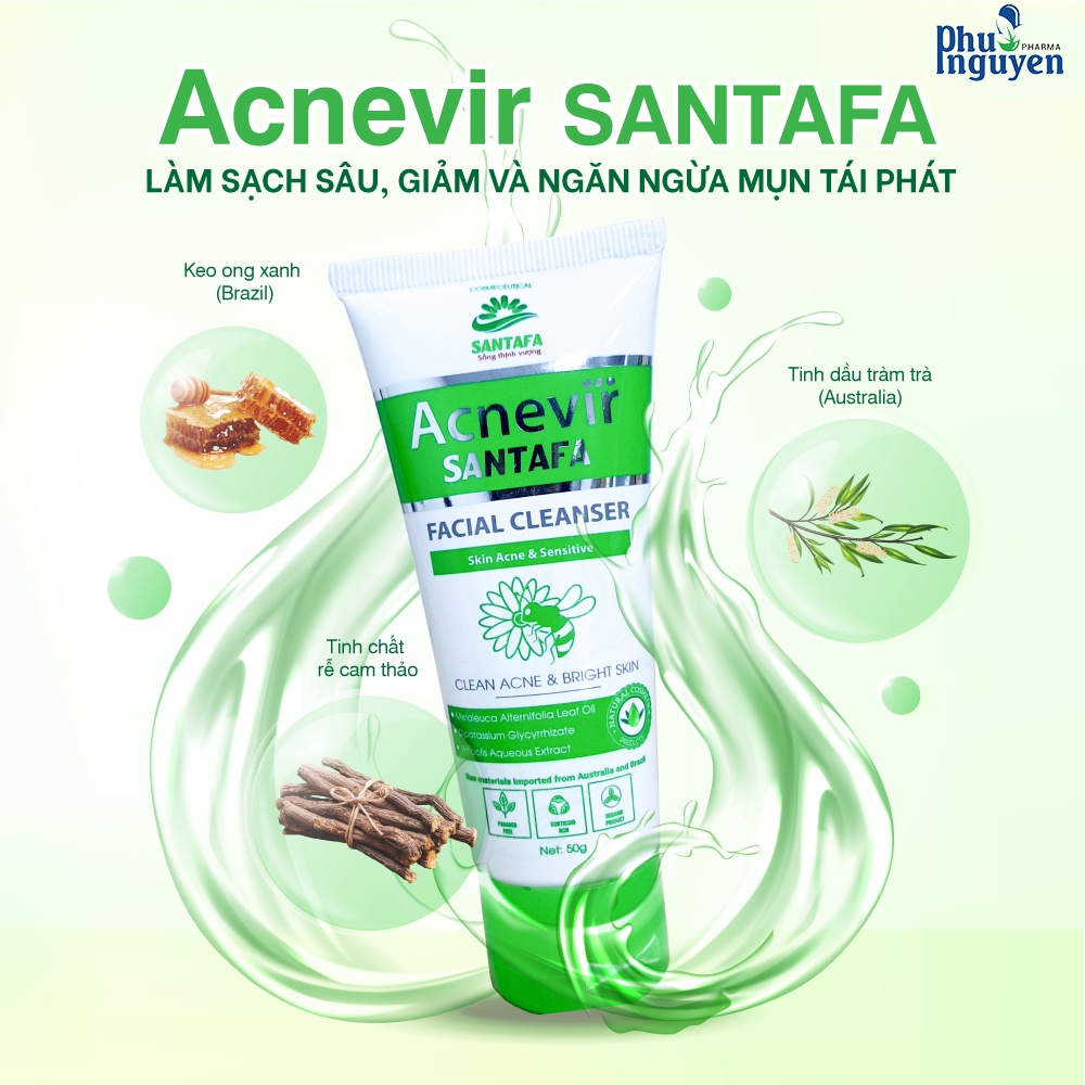 Sữa Rữa Mặt Sạch Sâu Thông Thoáng Lỗ Chân Lông Giúp Giảm Mụn Acnevir
