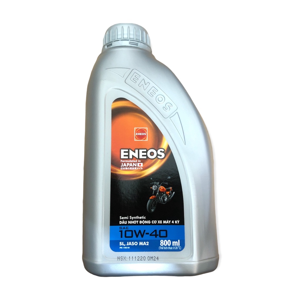Nhớt xe số bán tổng hợp ENEOS SL/MA2 10w40 [ 800ml & 1L ]
