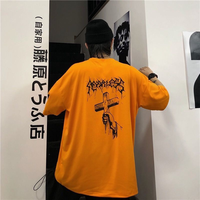 Áo Thun Tay Ngắn Dáng Rộng Cỡ Lớn In Hoạt Hình Kiểu Hồng Kông Thời Trang Mùa Hè Cho Nam