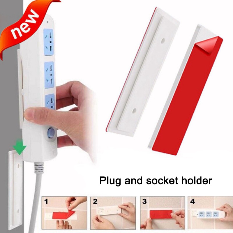 Giá Đỡ Cố Định Ổ Cắm Điện Dán Tường Không Cần Đục Lỗ