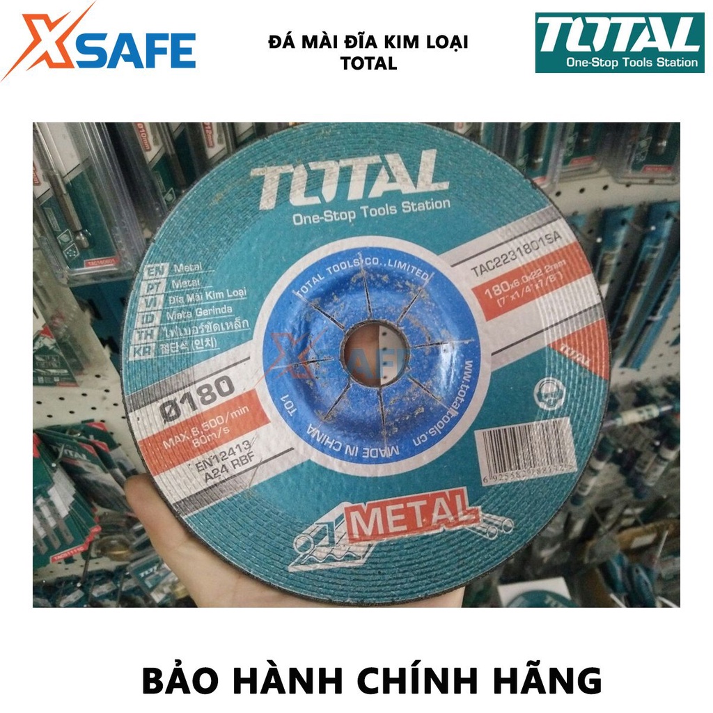 Đá mài kim loại TOTAL Đĩa mài đa kích thước dùng làm mài mòn, nhẵn mịn bề mặt đồ vật