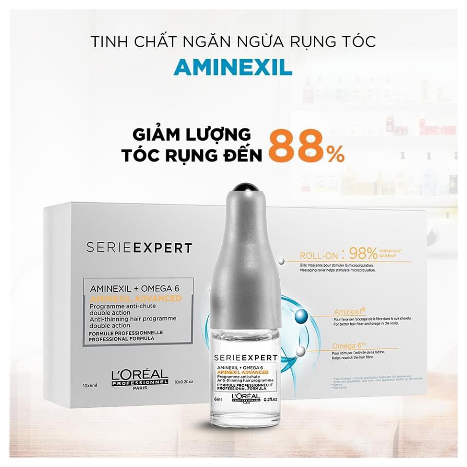 Tinh chất dưỡng tóc Loreal Serie Expert Aminexil Advanced – 10x6ml, ngăn ngừa rụng tóc và kích thích mọc tóc